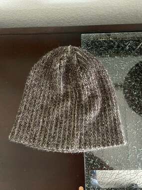 21MEN Brown and Grey Marled Ribbed Beanie Hat